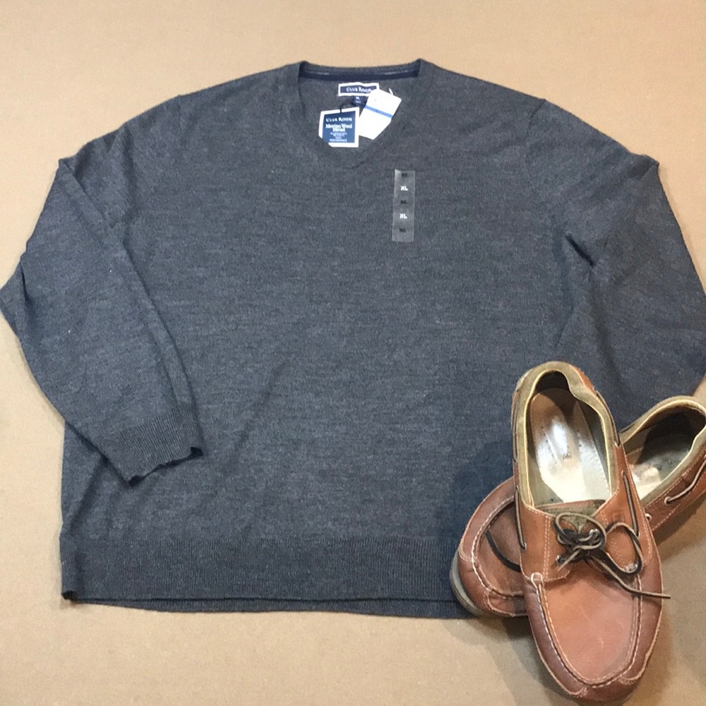 CLUB ROOM sweater wool blend XL